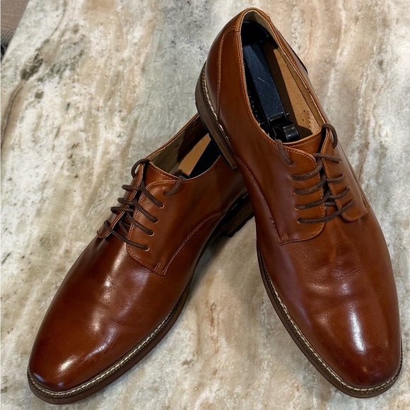 Men’s JOSEPH ABBOUD Brown leather Oxford dress shoes- Size 10D main image 4